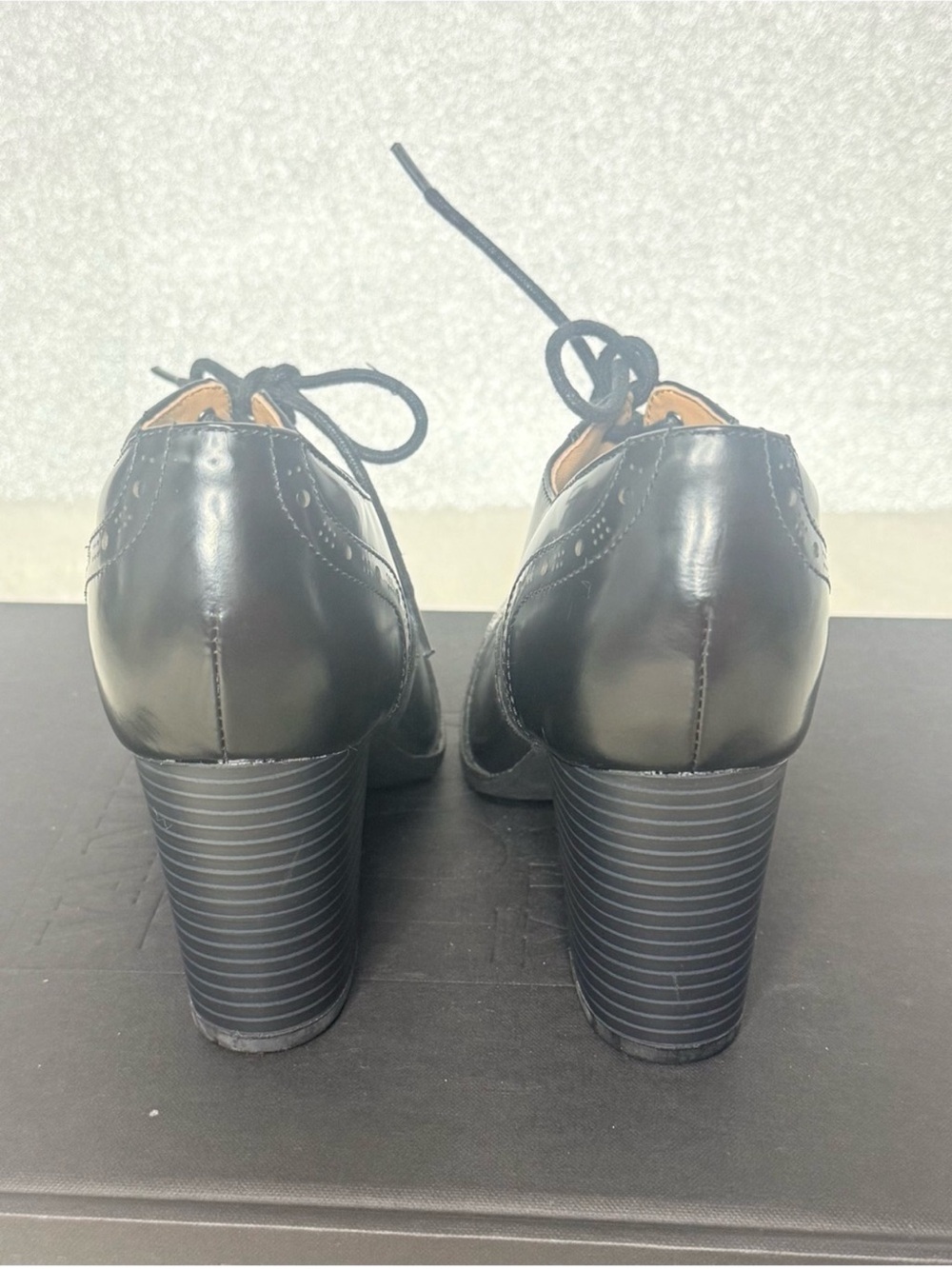 Clarks Black Lace-Up Wingtip
Heeled Oxfords - Picture 10 of 12